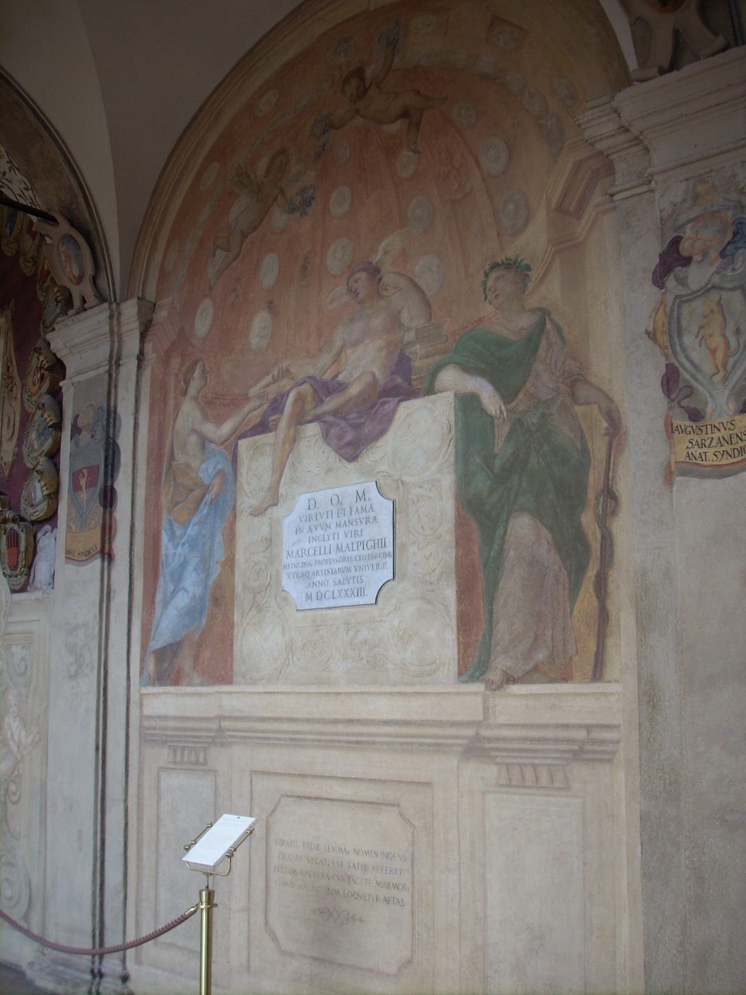 Marcello Malpighi's memorial, Palazzo dell'Archiginnasio, Bologna - 01.JPG